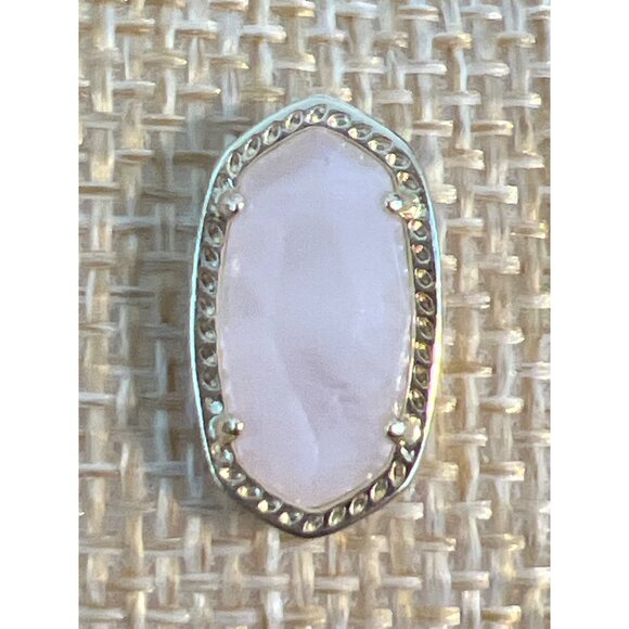 Kendra Scott Ellie Rose Quartz Stud Earrings Gold Plated Metal Pierced .75" NWOT - Picture 2 of 5